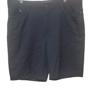 Haggar Black Flat Front Shorts Tailored Mens Size 40 Golf 100% Polyester